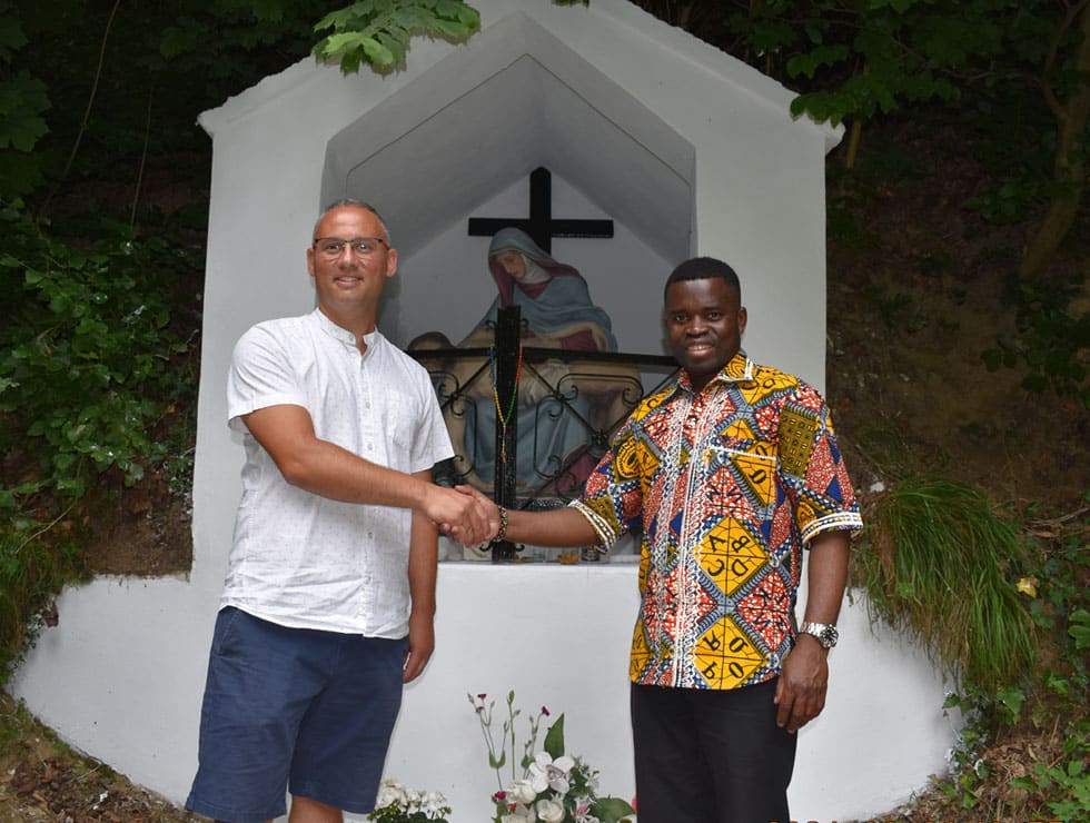 Pfeiffer Tibor és Mawasala Mbela Fabien SVD